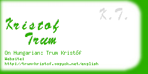 kristof trum business card